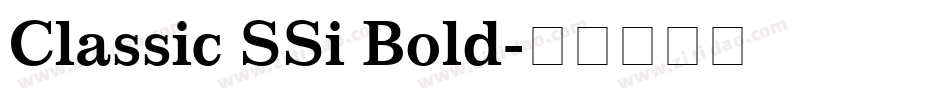 Classic SSi Bold字体转换
